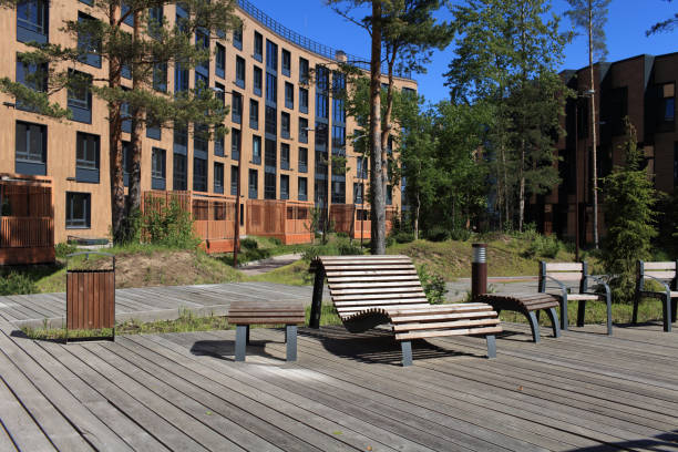 istock promenade at the apartment building 1155726754