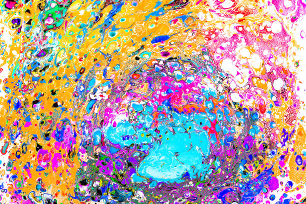 Traditional Ottoman Turkish abstract marbling art patterns as background