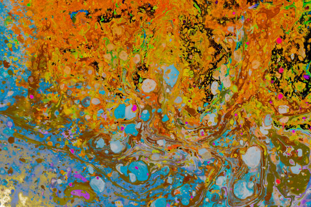 istock Abstract grunge art background texture with colorful paint splashes 1155731214