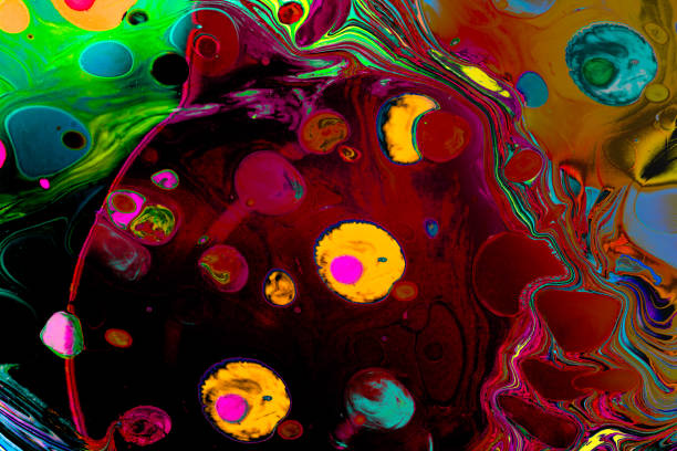 istock Abstract grunge art background texture with colorful paint splashes 1155731248