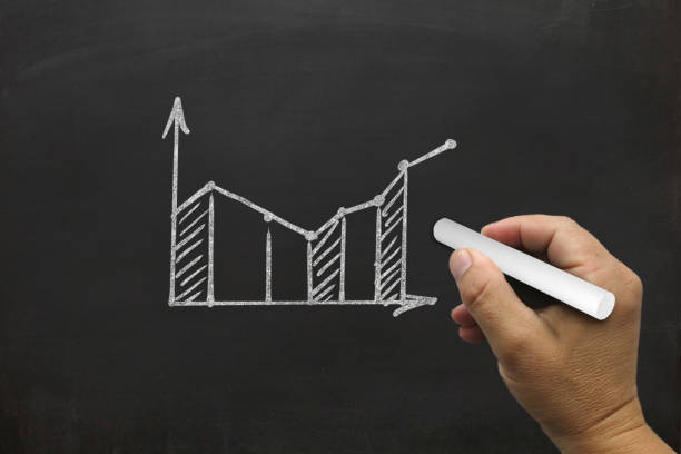 istock Graph business success blackboard drawing 1155734427