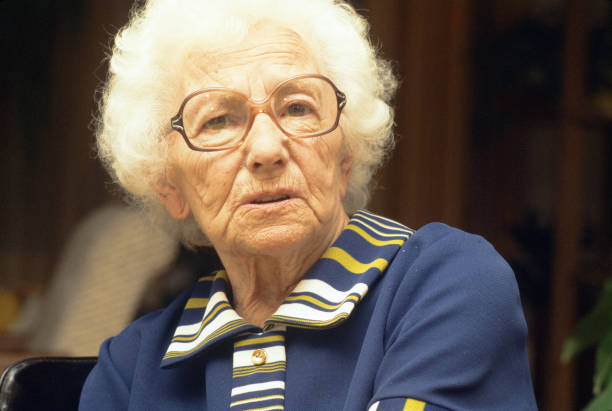 Senior citizen female looking at the camera