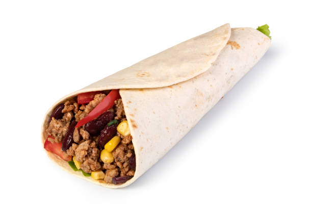 istock burrito with vegetables and tortilla 1155735753