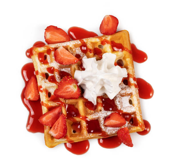 istock viennese waffles with strawberry 1155735777