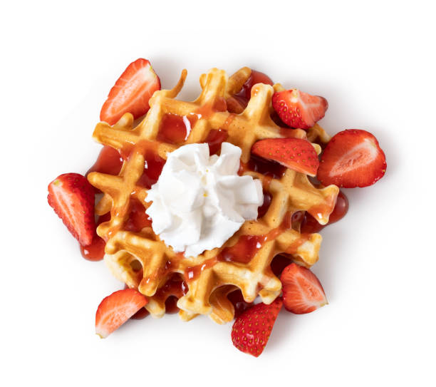 istock viennese waffles with strawberry 1155736029