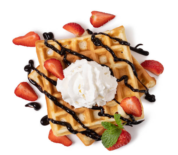 istock viennese waffles with strawberry 1155736139