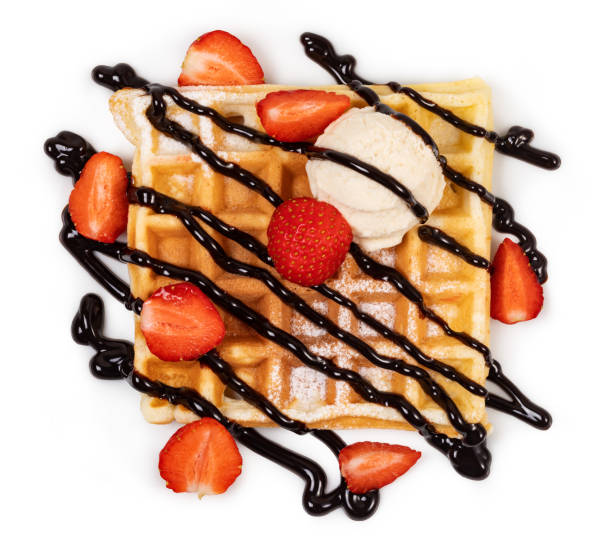 istock viennese waffles with strawberry 1155736286