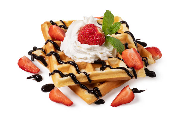 istock viennese waffles with strawberry 1155736302