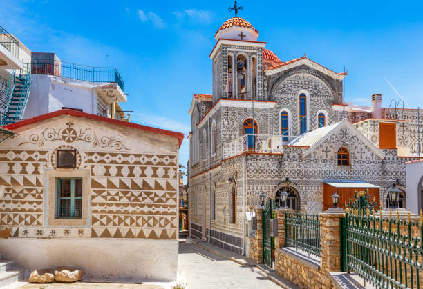 istock Church of Pyrgi, Chios Island, Greece 1155738122