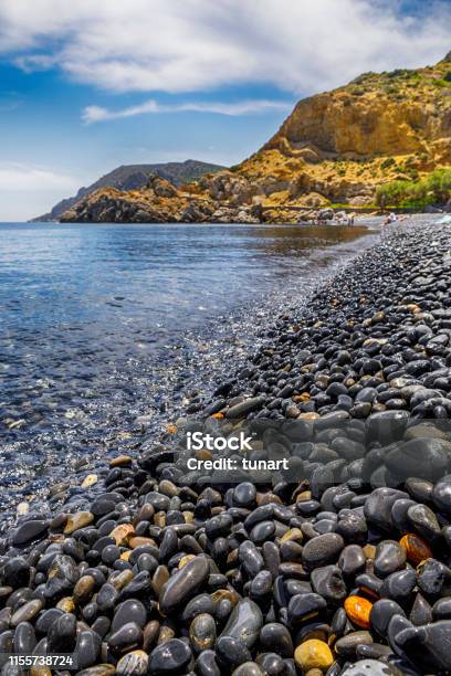 Mavra Volia Plajı Sakız Adası Yunanistan Volkanik Taşlar Yapılmış Stok Fotoğraflar & Ada‘nin Daha Fazla Resimleri