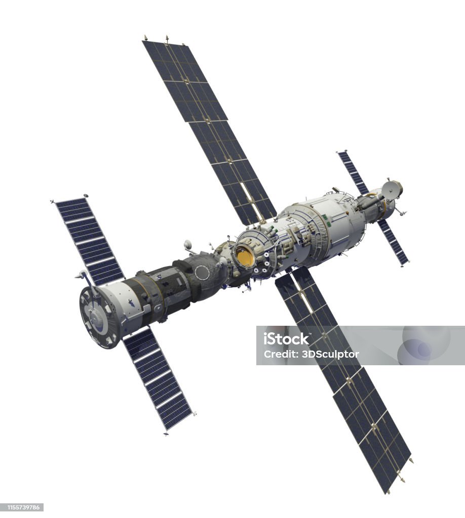 Tàu Vũ Trụ Và Trạm Vũ Trụ Bị Cô Lập Trên Nền Trắng Hình ảnh Sẵn có ...