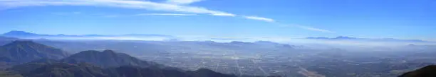 A panoramic view of big bear and San Bernardino county from Arrowhead