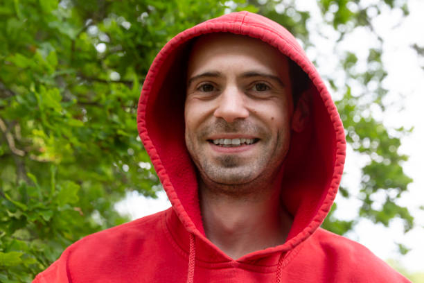 istock Portrait from man with hood 1155743793