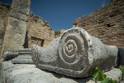 Roman Southern baths of Perge (Perga) archaeological site, Antalya, Turkey