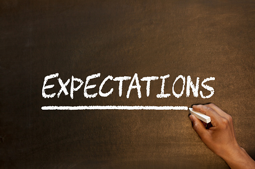 Expectativas Word On Blackboard photo