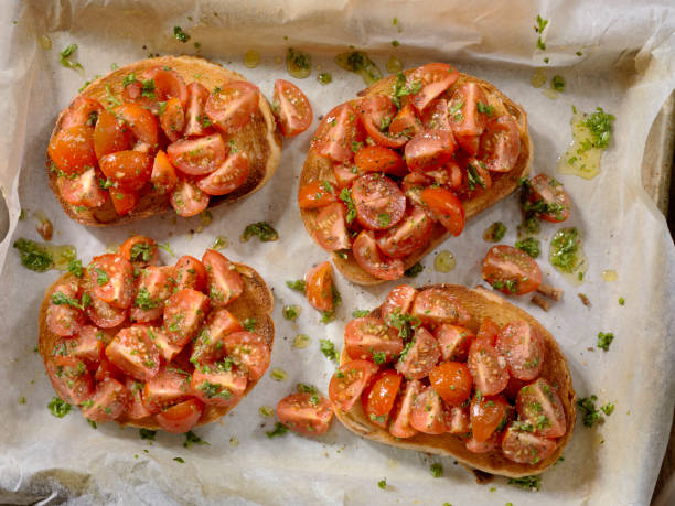 Bruschetta on Toasted Sourdough Bread