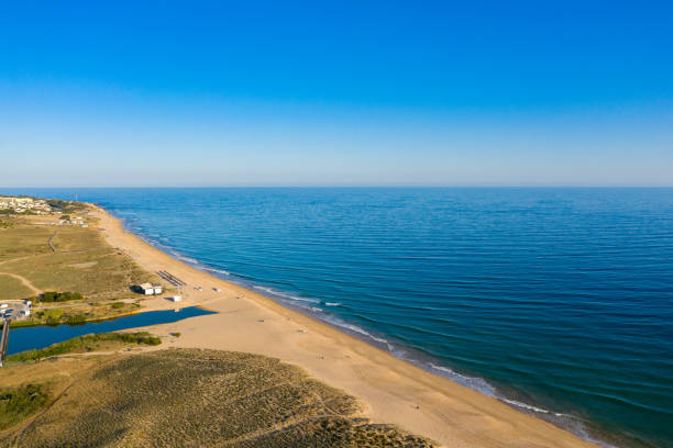istock Aerial view of Salgados beach 1155754399