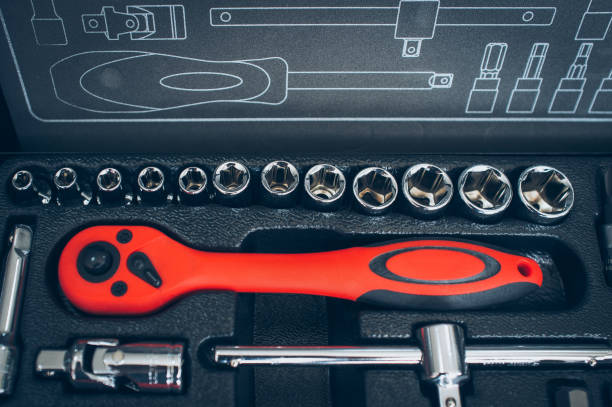 istock vehicle service station box wrench tools set 1155772259