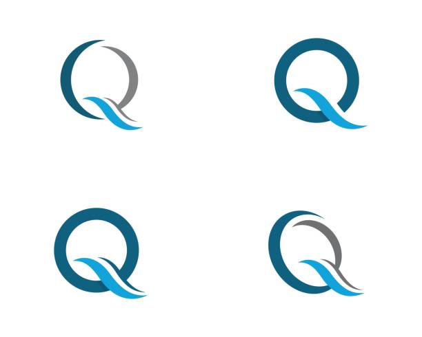 illustrazioni stock, clip art, cartoni animati e icone di tendenza di vettore icona lettera q - qs