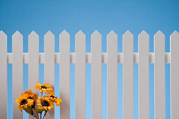 istock White Picket Fence With Flowers 115579322
