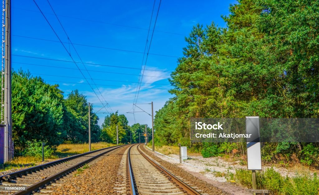 Germany View Train A Train Rail In Germany Stock Photo - Download Image Now - Aerial View ...
