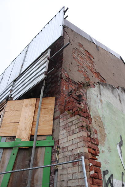 istock Architectural details of an abandoned building 1155809004