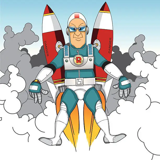 Vector illustration of Rocket Man