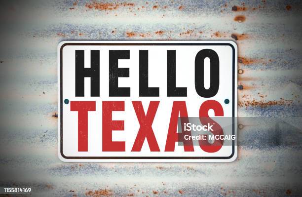 Hello Texas Sign Stock Photo - Download Image Now - Austin - Texas, Real Estate, Texas