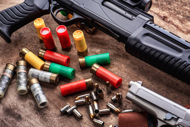 istock Weapons and military equipment. 9 mm pistol gun 1155814893