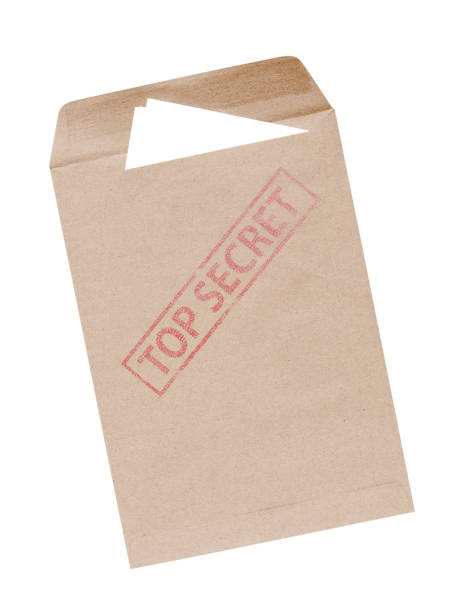 istock Top Secret package isolated over a white background. 1155816655