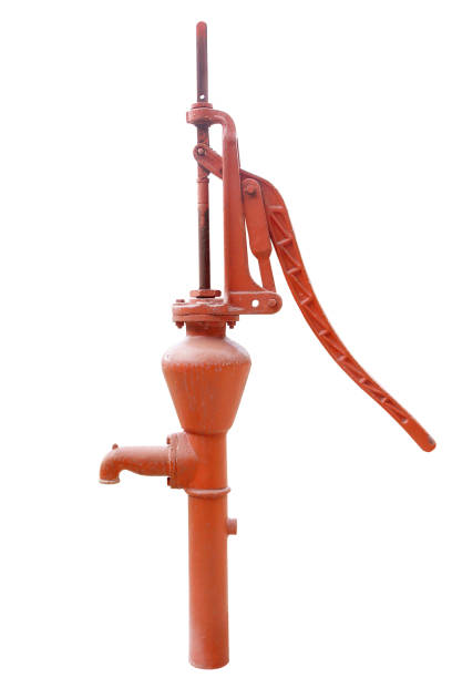 istock The old hand-powered water pump isolated on white background 1155817782