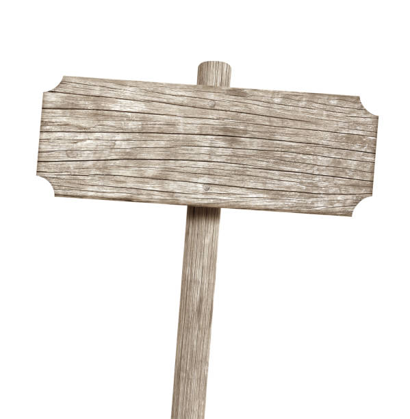 istock Wooden sign isolated on white 1155821781
