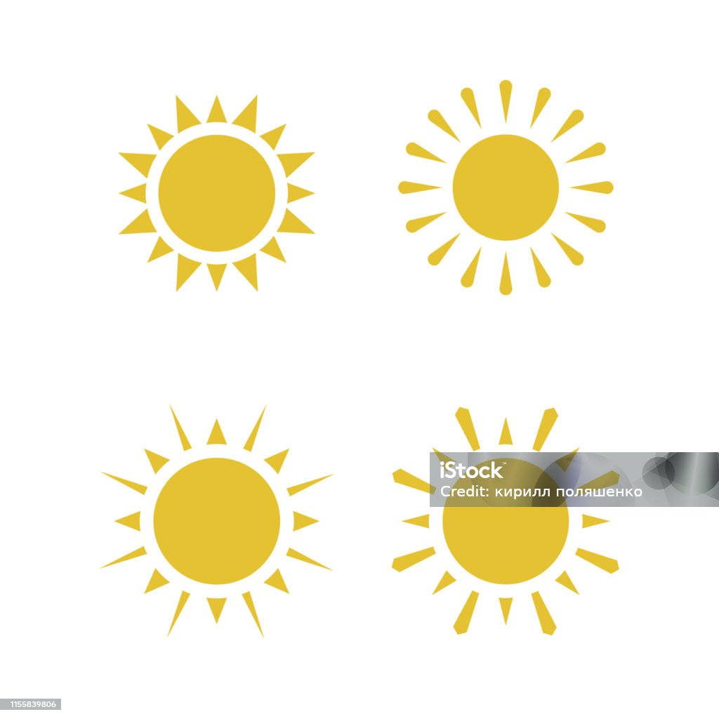 Flat sun icon. Flat sun icon. Sun pictogram. Trendy vector summer symbol for website design, web button, mobile app. Template vector illustration. Apartment stock vector
