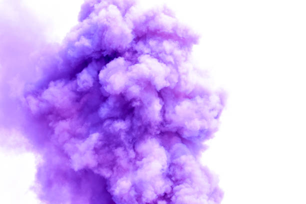 Purple smoke like clouds background,Bomb smoke background.