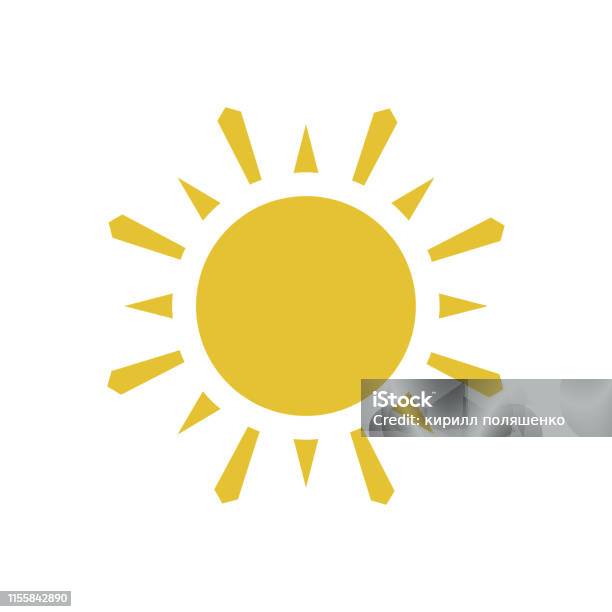 Flat Sun Icon Stock Illustration - Download Image Now - Apartment, Blank, Circle