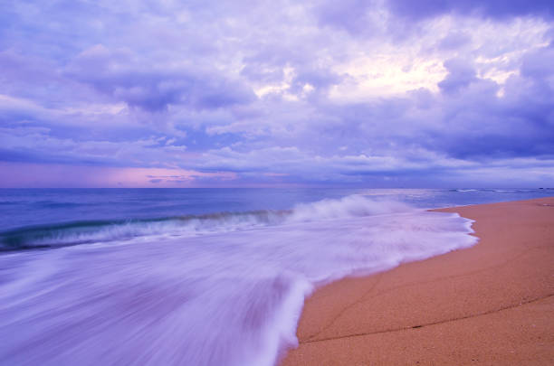 해변에 접근 하는 열대성 폭풍 - textured nature hurricane caribbean sea 뉴스 사진 이미지