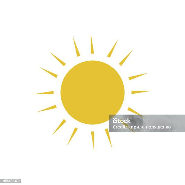Flat Sun Icon Stock Illustration - Download Image Now - Apartment, Blank, Circle