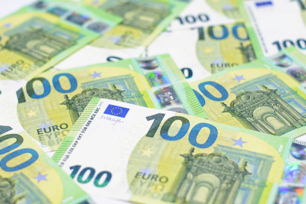 istock Backgrounds of new 100 Euro currency 1155844077