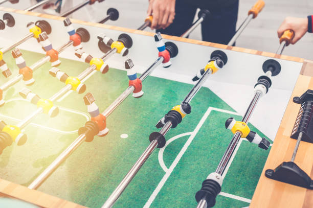 istock Football game, big board game. Selective focus 1155852669