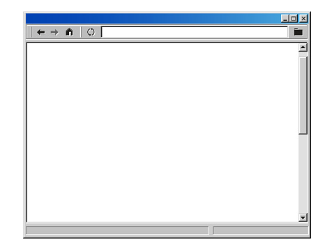 Retro internet browser window stylized as old user interface