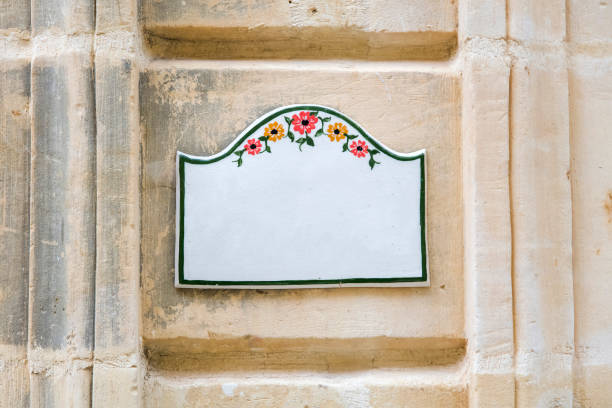 istock Traditional Maltese home sign board at Gozo, Malta 1155869354