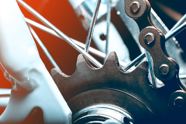 istock Sprocket with chain rear wheel of the Bicycle 1155872083