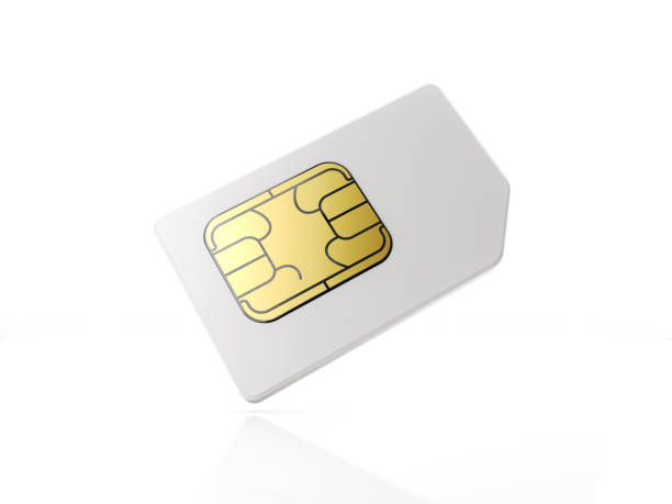 белая сим-карта на белом фоне - sim card стоковые фото и изображения