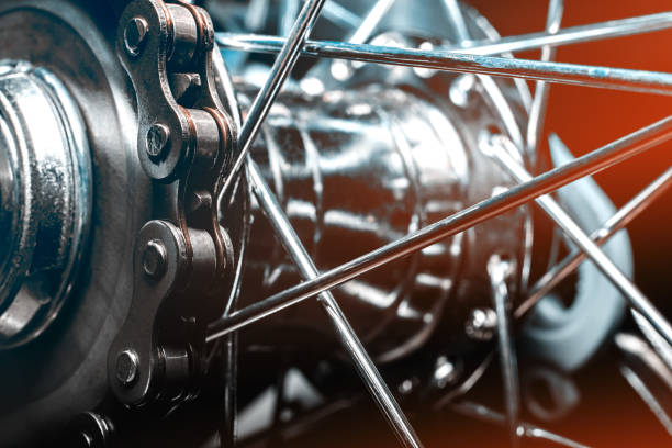 istock Sprocket with chain rear wheel of the Bicycle 1155875099