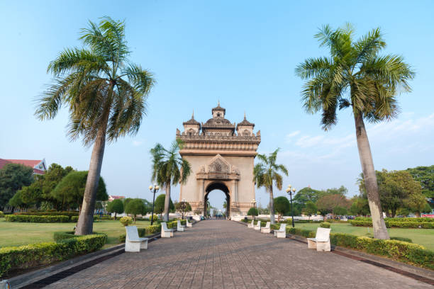 istock Beautiful architecture Patuxay(Victory Gate) in Vientiane, Laos 1155882297