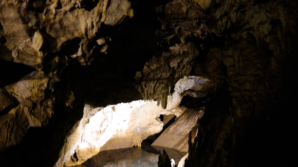 istock Interior view to Vrelo cave, Matka Canyon, North Macedonia 1155882398