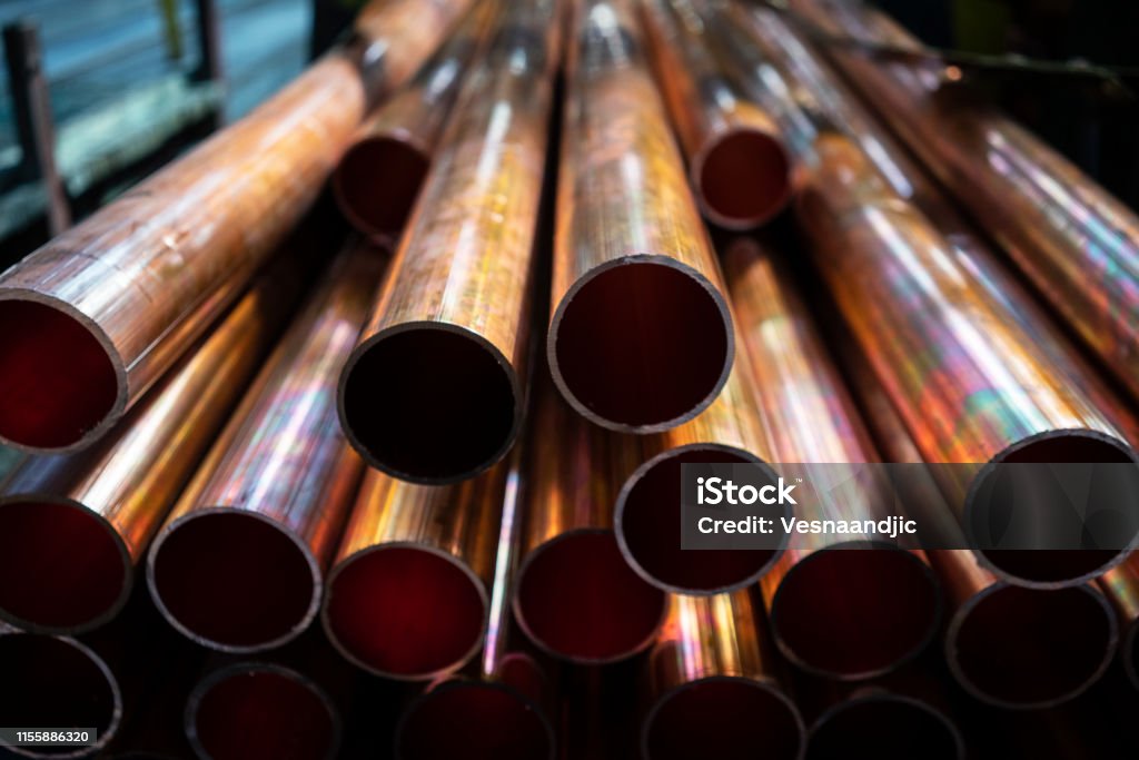 Copper pipes Copper Stock Photo