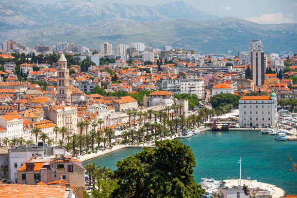 istock Old town of Split in Dalmatia, Croatia. Panoramic view. 1155886414