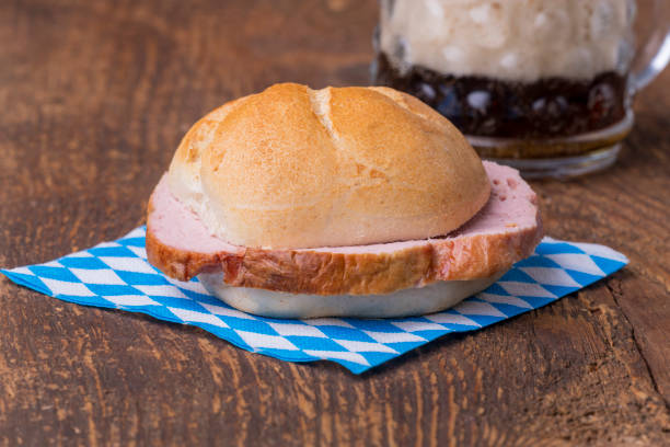 a typical bavarian snack the leberkaessemmel