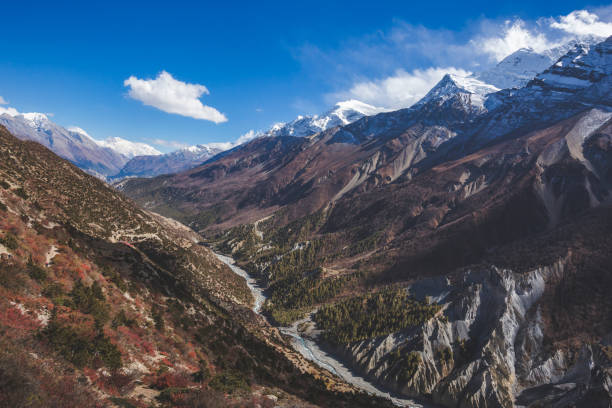 istock Marsjandi-Khola river valley. Himalayan mountains of Nepal 1155897855